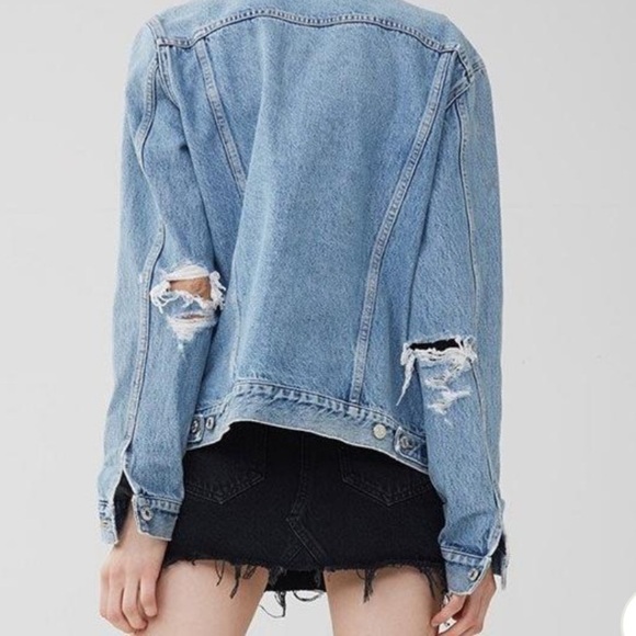 AGOLDE Quinn High Rise Black Denim Mini Skirt- Size 30 - Picture 7 of 11